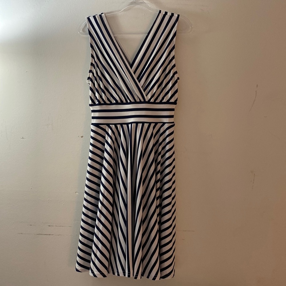 Lascana | Striped V-Neck Dress - Picture 5 of 14
